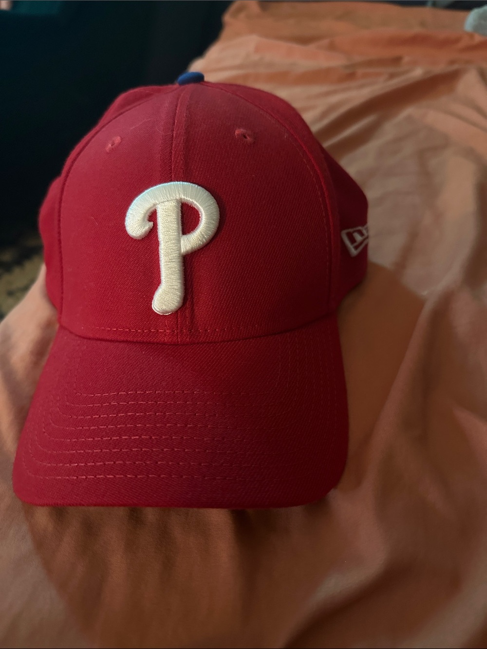 New Era Red Philadelphia P Logo Baseball Cap with White Logo